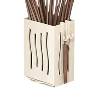 organizadora de tenedores para cuchara, 12,5 x 8,5 x 6,6 cm, soporte de secado autoadhesivo, moderno y delgado, contenedor ABS | Water Shield Vanity RV Camper Cabin Tiny House Studio Buffet