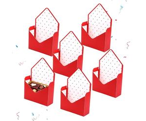 organizadora para el día de San Valentín, 6 piezas de gran capacidad, solución de almacenamiento para niños, recipientes multiusos para flores, aperitivos, tarjetas, uso de cola larga para bodas