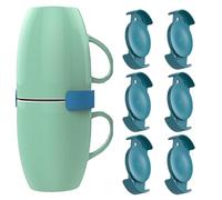 Organizadores apilables para tazas, contenedor apilable ajustable, organizador de estante de armario de cocina, juego de portavasos que ahorra espacio para fácil acceso a la organización de