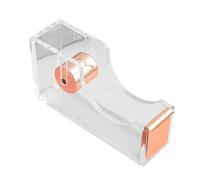 Organizadores compactos de dispensador de cinta acrílica con diseño antideslizante para crear sin problemas escritorio de oficina y espacios de trabajo en casa, organizadores de escritorio de oro rosa