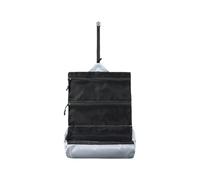 Organizadores de artículos de tocador colgantes compresibles para viajeros, bolsa de almacenamiento plegable con bolsillos separados, diseño a prueba de fugas, bolsa de aseo de viaje con múltiples