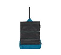 Organizadores de artículos de tocador colgantes compresibles para viajeros, bolsa de almacenamiento plegable con bolsillos separados, diseño a prueba de fugas, organizadores de artículos de tocador