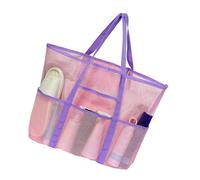 Organizadores de aseo de viaje resistentes al desgaste con múltiples compartimentos, bolsa de playa de gran capacidad para vacaciones, gimnasio, negocios, Pink, 40 x 40 cm