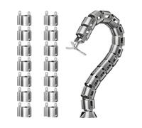 Organizadores de cables ajustables, solución de gestión de cables de tubo de serpiente, bandeja debajo del escritorio para lugares de trabajo, cables de escritorio, solución de gestión de cables