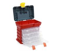 Organizadores de caja con compartimento ajustable, organizadores de costura, suministros de manualidades y arte, caja de almacenamiento multiusos, organizador de aparejos de pesca