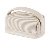 Organizadores De Cuidado De La Piel Bolsa de cosméticos de doble capa de gran capacidad, bonita bolsa de almacenamiento de productos for el cuidado de la piel, bolsa de almacenamiento de lavado de via