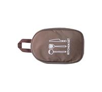 Organizadores de equipos de cocina de tela Oxford con ranuras separadas para un transporte seguro, accesorios de cocina aire libre, bolsa de almacenamiento de utensilios de cocina para acampar