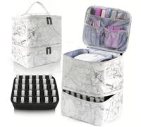 Organizadores De Esmalte De Uñas - Bolsa De Almacenamiento De Esmalte De Uñas De Doble Capa | Estuche De Almacenamiento para Bolsas De Uñas | para Lámpara De Uñas De Gel Y Herramientas De Manicura