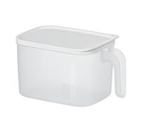 Organizadores de frigorífico con asa transparente para frigorífico, con tapa, de basura sin BPA helados | Contenedores apilables para frigorífico, despensa, congelador, organización de armarios