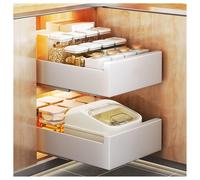 Organizadores de gabinete extraíbles con riel deslizante y nano adhesivo para armarios enmarcados, organizador de fregadero de cocina, cajones deslizantes y estantes enrollables