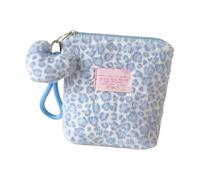 Organizadores de Maquillaje de Leopardo Peludo, Estuche de cosméticos de Viaje pequeño, Bolsa de algodón Sanitario, Billetera de Almacenamiento, Regalo para Mujer, Bolsa de algodón Sanitario portátil
