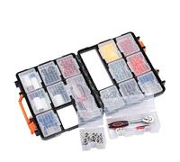 Organizadores de piezas pequeñas, con asa, caja de almacenamiento de doble cara, caja de herramientas transparente para hardware, para tornillos, clavos, joyas, aparejos de pesca, rompecabezas