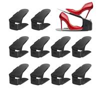 Organizadores de Zapatos 10Pcs Soporte de Calzado de Altura Ajustable Zapatos Antideslizante de Polipropileno, Organizadores Ajustables de Zapatos, Adecuada para Mujeres y Hombres, Ahorra