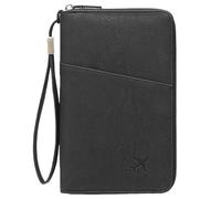 Organizadores impermeables con cremallera para pasaportes con bloqueador y ranuras para tarjetas, cremalleras para viajes de negocios y uso diario, organizador de tarjetas apto para viajes, Black