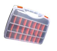 Organizadores multiusos para taller, contenedores extraíbles con asa de transporte para tuercas, tornillos, accesorios, organizador de piezas pequeñas con separadores extraíbles