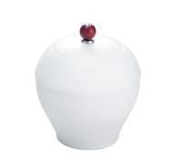 Organizadores y Almacenamiento de té, Recipiente de Porcelana Blanca para almacenar té a Granel, Tarro vacío de Jade con Grasa de Cordero, Botes de té de Cocina (M)