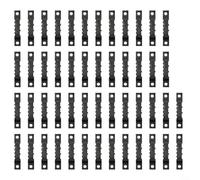 Organízate con nuestro paquete completo de cincuenta ganchos de dientes de sierra y cien tornillos de montaje esenciales (negro)