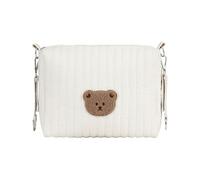 organizativa para de pañales - Mochila para pañales de algodón, bolsas de pañales plegables | Estuche organizativo con diseño de oso y organizador para la habitación de los niños