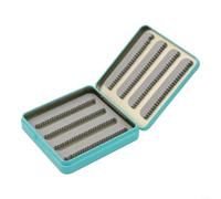 Organized Fly Fishing Bait Box para señuelos y anzuelos, diseño de metal ligero para fácil transporte (azul)