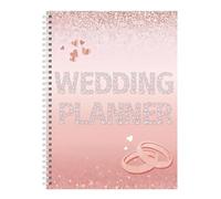Organized Wedding Journal, Planner Agenda Book, Engagement Countdown Scrapbook, Stationery Event Preparation Tool, Bridal Couples Guest Coordination Aid, Planning Gear for Women, Engaged, Hers, 350g