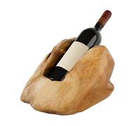Organizedlife Botellero de madera de cedro para 1 botella de vino, objeto decorativo de madera de raíz para cocina, comedor, salón