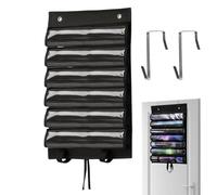 Organizer Bag - Game Storage for Streamlining | Vertical Over-Door Vinyl Sleeve, Crystalline Viewing Cells, Display Hardware for Playrooms, Dens, Dorms and Studies