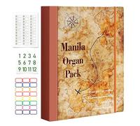 Organizer Binder, Document Organizer, Secure Closure Lightweight Build Label Tabs Foldable Design Modern Aesthetic, Storage Binder for Keepsake, Certificate, Birth Certificates 12.8x10.4x1.97 Inches