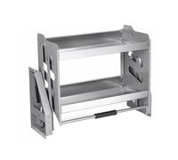 Organizer per armadietto estraibile, ripiano da cucina a 2 livelli, Acciaio inossidabile 304, capacità di carico 15 kg, ampio spazio di archiviazione, 760x270x520 mm