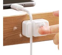 Organizzatore Cavi - Clip Adesive per Gestione Fili | Porta Cavi Scrivania | Silicone Fermacavi per Comodino Casa Ufficio Auto e Caricabatterie Telefono USB Ordine Cablaggio