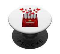 Órgano de la iglesia Boda del organista de San Valentín PopSockets PopGrip Adhesivo