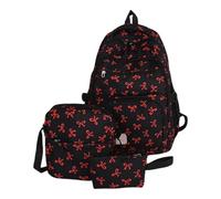 Órganos Mochilas Escolares 3 PCS Set Pasos Capacidad Capacidad Universidad Estética Para Diarios, rojo, Mass Beauty
