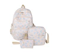 Órganos Mochilas Escolares 3 PCS Set Pasos Capacidad Capacidad Universidad Estética Para Diarios, turquesa, Mass Beauty