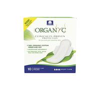 Organ(y)c, Compresas de Algodón Certificado 100% Biológico para Sangrado Abundante - 1 paquete x 10 unidades