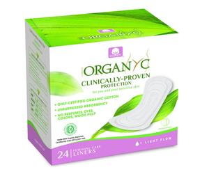 Organyc Inserciones de deslizamiento Light (24 unidades) - 100% algodón biológico, 1 gota