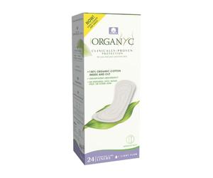 Organyc Salvaslip Largo de Algodón Certificado 100% Biológico - 1 paquete x 24 unidades