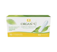 Organyc, Tampones de Algodón Certificado 100% Biológico para Sangrado Moderato - 1 paquete x 16 unidades