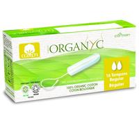 Organyc Tampones Regular (16 unidades) - 100% algodón orgánico, 2 gotas