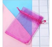 Organza Bolsas de Regalo Joyería Bolsas de cordón, 100 unids/lote 25x35 30x40 35x50Cm bolsas de Organza con cordón bolsas de regalo bolsas de paquete de joyería bolsas de regalo de embalaje de boda de
