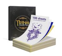 ORGBRO X8 Papel de Transferencia de Tatuaje 100 Hojas, Papel Hectografico Tattoo Térmico 4 Capas, Transfer Tattoo Paper Ideal para Impresora de Tatuajes, Artistas y Principiantes, A4, 210 mm x 297 mm