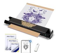 ORGBRO X8 Termocopiadora Tattoo, Impresora Térmica Tattoo Bluetooth con 30 Hojas de Papel de Transferencia, Maquina de Tatuar para Principiantes y Artistas del Tatuaje, Compatible con TeléFonos/Pc
