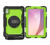 ORGCIUFB Funda para Lenovo Tab M9 de 9 pulgadas TB-310FU 2023, a prueba de golpes, resistente con protector de pantalla, soporte, correa para el hombro y correa de mano giratoria de 360° (PC amarillo