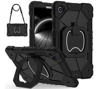 ORGCIUFB Funda para Lenovo Tab One de 8.7 pulgadas/K9 TB305FU (2025) con soporte integrado para lápices, resistente a los golpes, funda protectora con soporte giratorio de 360 grados, correa de mano y