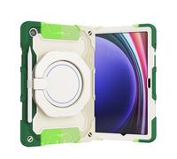 ORGCIUFB Funda para tablet Samsung Galaxy Tab A9 Plus SM-X210/SM-216/SM-X218 de 11 pulgadas (2023) para niños, funda protectora resistente con mango giratorio (verde)