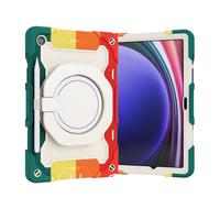 ORGCIUFB Funda para tablet Samsung Galaxy Tab A9 Plus SM-X210/SM-216/SM-X218 de 11 pulgadas (2023) para niños, funda protectora resistente con mango giratorio (rojo)