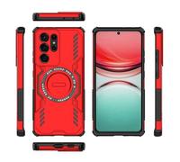 ORGCIUFB Funda para teléfono Compatible with Samsung Galaxy S21 Ultra 5G Full Body Rugged Shockproof Hard Thin Solid Support Wireless Charging Case Carcasa Trasera para teléfono(Rosso)