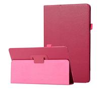 ORGCIUFB Funda protectora para tablet con textura de piel, compatible con Sony Xperia Z2 Slim con soporte plegable, resistente a los golpes, parte trasera con soporte, protección robusta (rosa rojo)