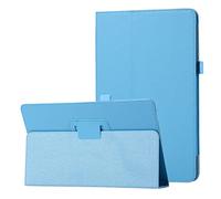 ORGCIUFB Funda protectora para tablet con textura de piel, compatible con Sony Xperia Z2 Slim con soporte plegable, resistente a los golpes, parte trasera con soporte, protección robusta (azul claro)