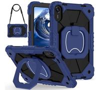 ORGCIUFB Funda Protectora para Tableta Case For Xiaomi Redmi Pad 2 11 Inch 2025 Rugged Shockproof Cover,Protective Case W 360 Swivel Kickstand+Hand Strap+Shoulder Strap Protección Resistente(Blue 1)