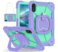 ORGCIUFB Funda Protectora para Tableta Case For Xiaomi Redmi Pad 2 11 Inch 2025 Rugged Shockproof Cover,Protective Case W 360 Swivel Kickstand+Hand Strap+Shoulder Strap Protección Resistente(Purple)