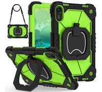 ORGCIUFB Funda Protectora para Tableta Case For Xiaomi Redmi Pad 2 11 Inch 2025 Rugged Shockproof Cover,Protective Case W 360 Swivel Kickstand+Hand Strap+Shoulder Strap Protección Resistente(Green 2)